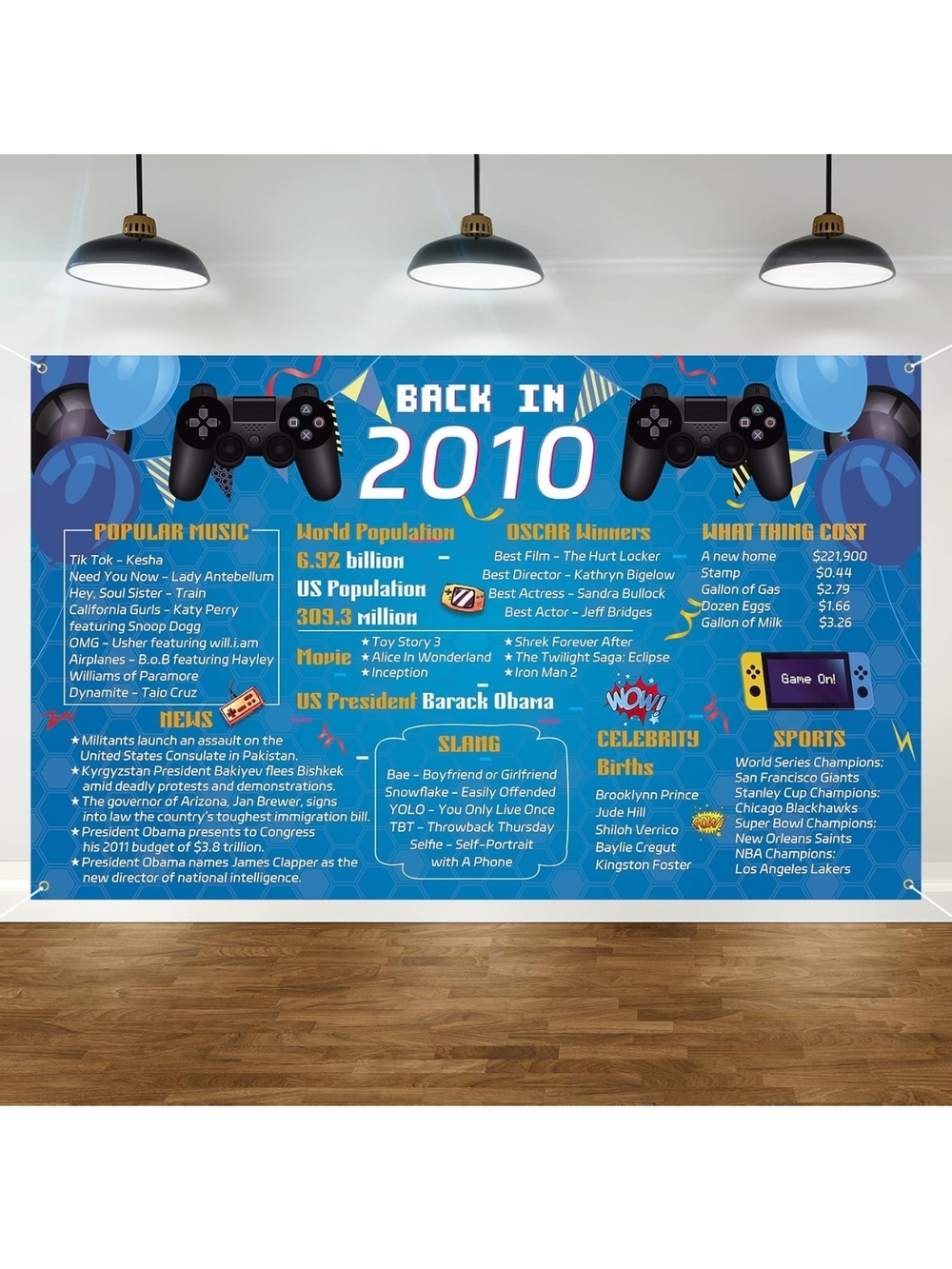 Retro 2010 Banner - Blue